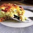 Zucchini Breakfast Tart with Dill Polenta Crust